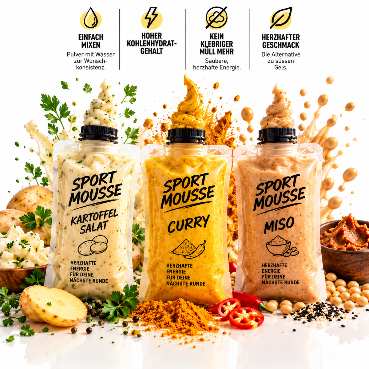 Herzhafter Sportmousse