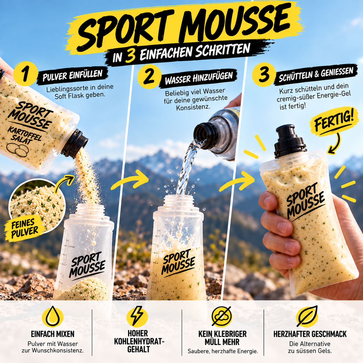 Herzhafter Sportmousse